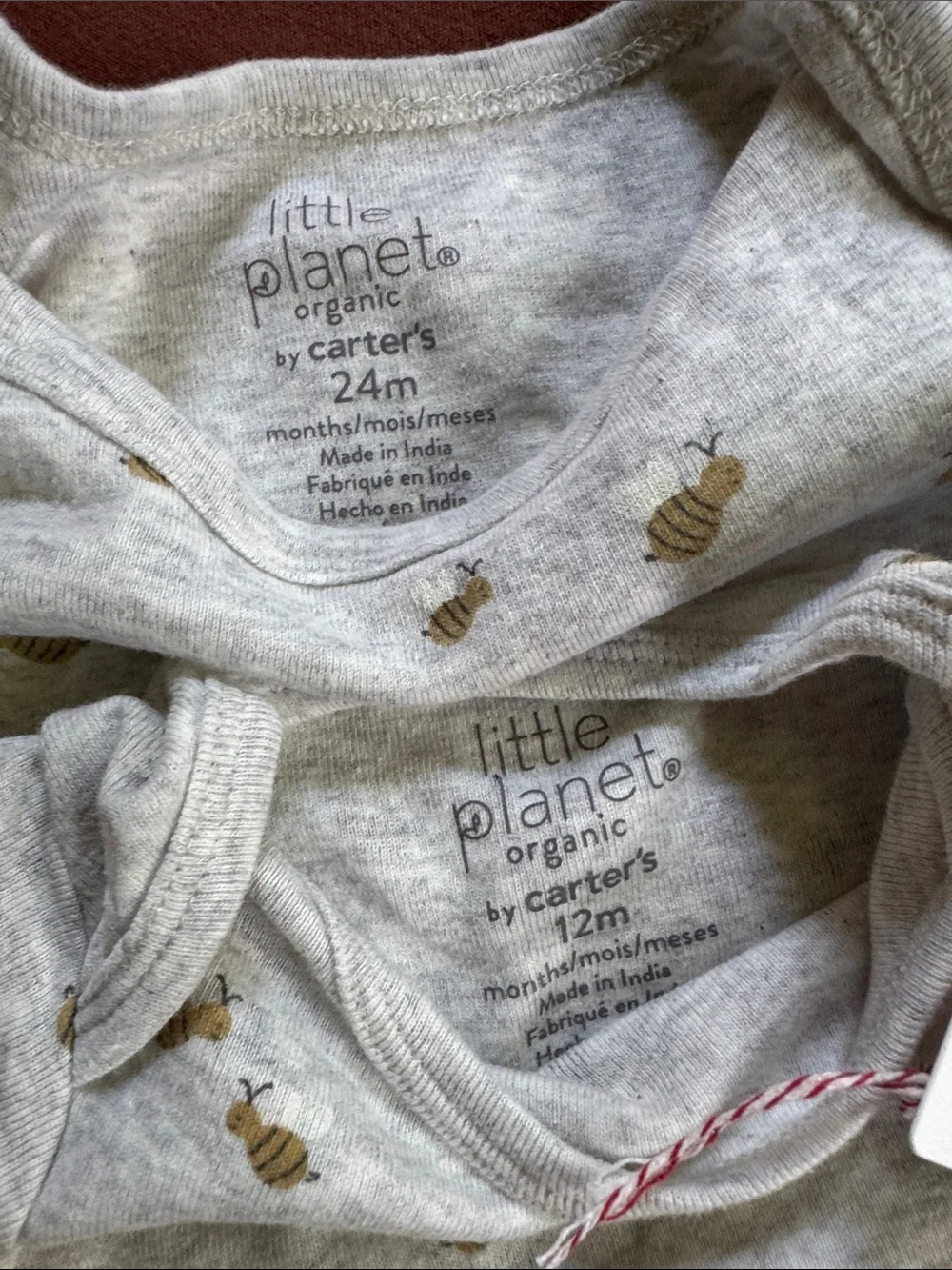 Little planet set of 2 Onsies honey bees  12 m & 24 m baby toddler organic NEW